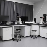 Table de laboratoire en acier de style moderne haut de gamme, résistante à la corrosion et aux acides, pour salle de chimie médicale