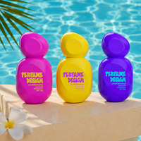 Vente en gros de flacons de parfum en verre de 50 ml, forme de galet vibrante, collection d'été, conteneur de parfum Gen Z, logo personnalisé, en vrac