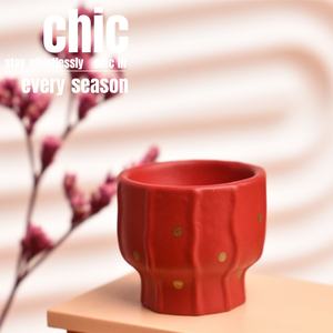 Macetas de Flores Rojas y Verdes de Resina, Cabujón Plano para Manualidades, Accesorios Hechos a Mano, Decoración de Figuras en Miniatura - Product Image 5