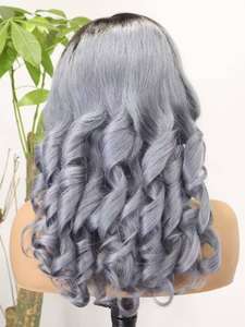 Perruque en gros à ondulations souples et volumineuses |   Longueur moyenne sur dentelle HD transparente 13x4 |   Cheveux humains Remy de qualité 12A - Product Image 5