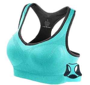 Hot sell wholesale sexy ladies custom logo seamless top fitness yoga womens sports bra