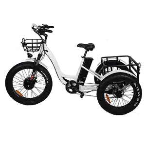 New arrival Power al alloy frame 351 - 1000w Electric Trike Bike , 36v10ah lithium battery 26*4.0 Electric Tricycle For Adults