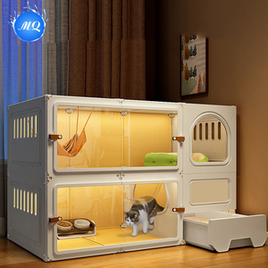 Hot Seller All-in-One <strong>Cat</strong> House Luxury Modern Wood <strong>Cat</strong> Villa with Thickened Platform Litter Box Bed <strong>Cage</strong> for Indoor Home <strong>Cats</strong> - Product Image 6