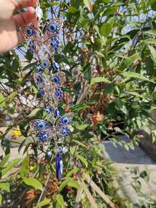Amuletos de tres mariposas para el mal de ojo, adorno perfecto para decoración de coche/casa/jardín/Patio, protección contra el mal de los celosía - Product Image 4