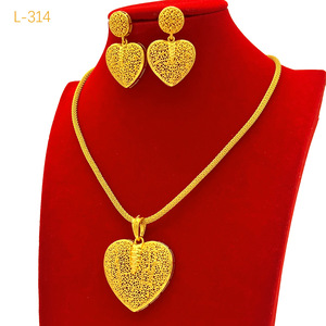 Ensemble de bijoux collier et boucles d'oreilles en alliage Enid Middle East Dubai, bijoux de mariée indiens, vietnamiens, Nansha, cadeau unisexe - Product Image 3