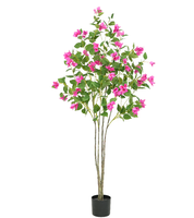 Arbre artificiel réaliste de bougainvillier, plante fleurie artificielle pour la décoration intérieure d'hôtels, centres commerciaux et restaurants