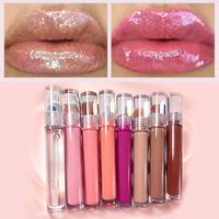 Cosmétiques en gros personnalisés, gloss à lèvres liquide minéral repulpant, marque privée, nude, organique, transparent, brillant, végan, imperméable