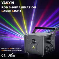 Projecteur Laser RGB d'Animation Professionnel pour Scène 5W 8W 10W ILDA DMX avec Support Suspendu pour Spectacles et Concerts
