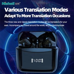 Color negro APP Control Travel Dispositivo de traducción de idiomas global Auricular de traducción inalámbrico <span class=keywords><strong>J5Pro</strong></span> - Product Image 4