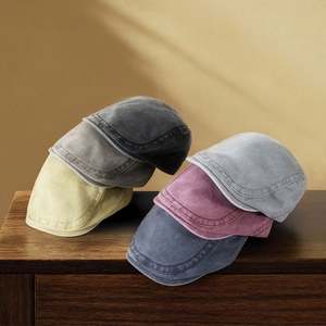 Retro lavado viejo Color sólido Advance sombreros ocio cara de aspecto pequeño Yuppie americano <span class=keywords><strong>pintor</strong></span> gorra - Product Image 3