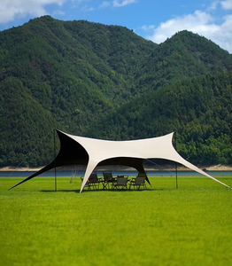 ผ้าอ๊อกซ์ฟอร์ดเคลือบสีเทาหนาพิเศษ สำหรับทุกฤดู ป้องกันรังสียูวี UPF 50+ ทนทาน กันน้ำ (5000 มม.) ร่มกันแดดพกพาสำหรับตั้งแคมป์ - Product Image 6