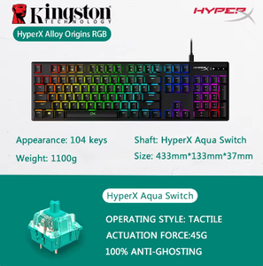 100% Original Wholesale Price in Stock Hyperx Kingston Alloy Origins Mechanical RGB LED Wired Gaming Keyboard (Full Size) - Product Image 2