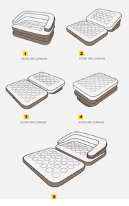 كرسي متعدد الوظائف يتدفقون 5 في 1 سرير أريكة محمولة من البولي كلوريد الفينيل ملء الغاز مضخة مدمجة - Product Image 6