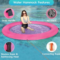 Matelas flottant gonflable rond de haute qualité pour jeux aquatiques, équipement de piscine, hamac aquatique, plateforme de relaxation