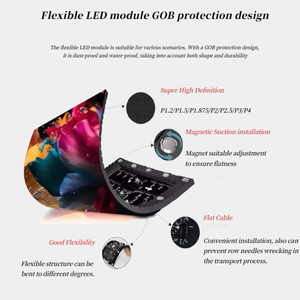 Nhà Máy bán hàng trực tiếp hình trụ linh hoạt cong màn hình <span class=keywords><strong>LED</strong></span> đầy đủ màu sắc trong nhà <span class=keywords><strong>LED</strong></span> hiển thị cho trung tâm mua sắm quảng cáo - Product Image 3