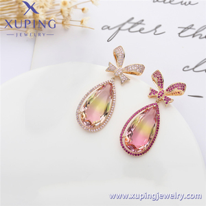 YSearring-586 xuping-pendientes de plata de primera ley para mujer, aretes pequeños, plata esterlina 18, zirconia, circonita, zirconita, color dorado, 18K - Product Image 3
