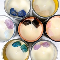 Décoration d'intérieur, parfum, bougie en cire de soja, bougie personnalisée parfumée, bougie de guérison spirituelle, œil maléfique, cristal, luxe, pilier personnalisé