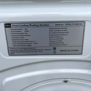Mesin Cuci TCL Front Loader 8KG Cuci Saja dan 9KG Cuci dan Kering Inverter 1400RPM  Mendukung Pembersihan Drum/Tambahan Cucian 220v 50 - Product Image 6