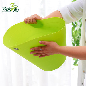 Poubelle en plastique Yitaihe, ronde, écologique, pour la maison et le bureau, avec un design sans couvercle, pour une utilisation en intérieur - Product Image 4