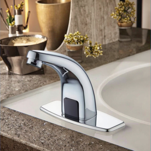 Grifo de Lavabo de Pared sin Contacto, Grifo Automático <span class=keywords><strong>con</strong></span> <span class=keywords><strong>Sensor</strong></span> de Latón, Grifo Manos Libres <span class=keywords><strong>con</strong></span> Válvula de Cerámica - Product Image 3