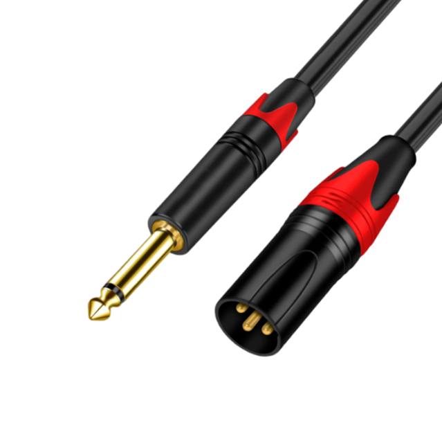 Premium Quality XLR to 6.35mm TRS Audio Cable Gold-Plated Connectors Microphone/Guitar Mixer Patch Cable 1/4" to XLR Male