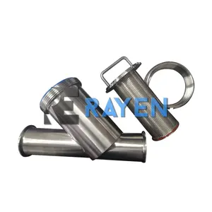 Stainless steel y strain filter DN100 with tri-clamp 3A Sanitary y type filter water 2" 3" y-filter