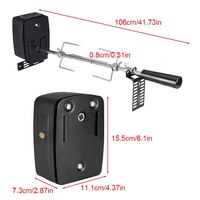 Kit Moteur de Rôtissoire Universel Robuste en Acier Inoxydable Chromé pour Barbecues au Charbon de Bois, Résistance à la Corrosion, Sain, ODM