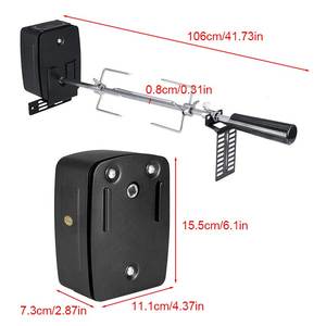 Kit Motore Universale <span class=keywords><strong>per</strong></span> Girarrosto BBQ in Metallo Resistente <span class=keywords><strong>per</strong></span> Griglie a Carbone con Resistenza alla Corrosione e Uso Esterno - Product Image 6
