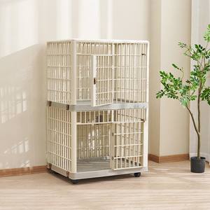 Jaula para perros de Perrera de plástico duradero portátil de alta calidad con bloqueo de resina de rueda Universal móvil para aerolínea interior - Product Image 4