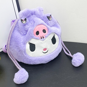 Organisateur de sac à main en peluche sur le thème du chien avec fermeture à cordon pour les essentiels - Product Image 1