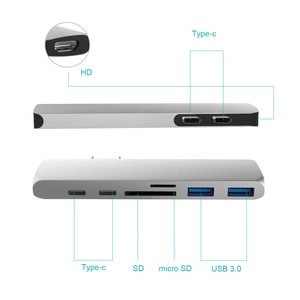 ETC72HX tipo-C centros 7 en un <span class=keywords><strong>hub</strong></span> de alta velocidad SD adaptador <span class=keywords><strong>multipuerto</strong></span> de tipoC de USB-C centros para de computadora - Product Image 3