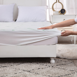 Protector de colchón impermeable de bambú Natural tamaño Queen King, alfombrilla de cama hipoalergénica, impermeable de bambú Natural tamaño Queen King - Product Image 4