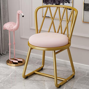Silla cosmética convertible de muebles para el hogar de Metal de estilo nórdico Simple de lujo ligero para dormitorio <span class=keywords><strong>Web</strong></span> de vestidor convertible suave - Product Image 1