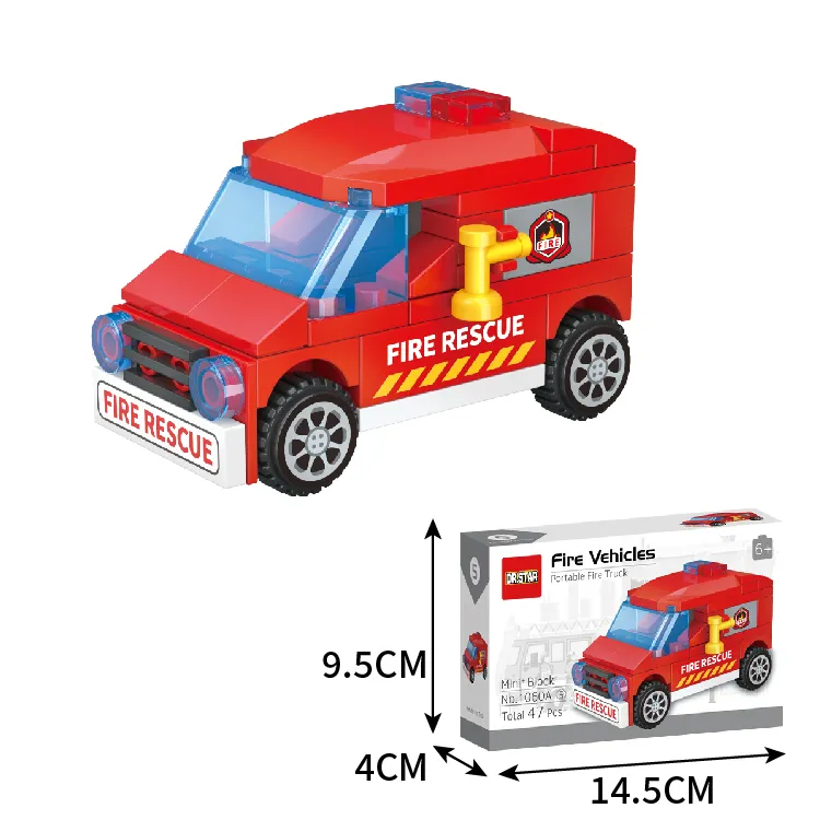 XR 8pcs a set Mimi Brick Micro DIY 3D sliding car model Max Speed Race Car Fire Vehicled Building Block For Boys Gift