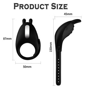 Có thể điều chỉnh người đàn ông của Silicone rung Cock vòng đồ chơi tình dục chậm trễ xuất tinh chức năng & lưỡi massage sản phẩm tình dục - Product Image 5
