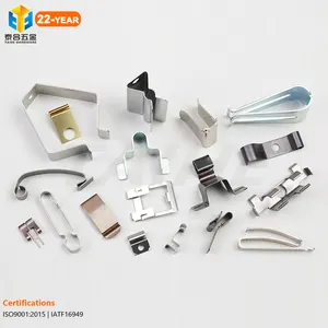 Small Metal Flat Clips OEM Customized Made Shape Sheet Metal Stamping Part Stainless Steel SS302 Small Flat Leaf SS Spring Clip