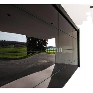 Porte de garage miroir 9*7 pieds panneau piéton multi-sections télécommande moteur levage automatique - Product Image 2