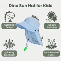 Chapeau d'été pour enfants, chapeau de pêcheur à large bord, en maille respirante, protection solaire, dessin animé, pour l'extérieur