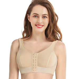 Crochets réglables à <span class=keywords><strong>fermeture</strong></span> frontale Tops de poitrine Soutien-gorge chirurgical <span class=keywords><strong>post</strong></span>-<span class=keywords><strong>opératoire</strong></span> Compression push-up respirante - Product Image 1