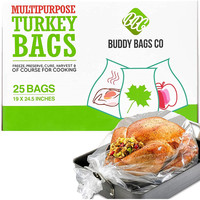 Lot de 4 sacs de cuisson au four de grande taille, sacs de cuisson pour la dinde, sacs de cuisson pour les viandes, les côtes de porc, la volaille, les fruits de mer