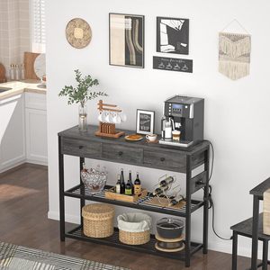 Multifunctional <b>sideboard</b> with USB interface, smart entryway cabinet with drawers for <b>storage</b>, dining room, and tea/water - Product Image 1