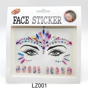 2024 nouveau Design sirène corps autocollants pierres précieuses cou bijou visage autocollant cristaux pour les femmes - Product Image 2