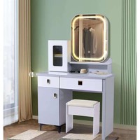 Ensemble de coiffeuse pour la maison style italien nordique léger et luxueux Cyber Popular avec tabouret Rock Board Vanités de maquillage pour la chambre à coucher