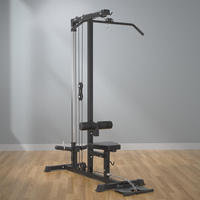 VIGFIT Station de musculation multifonctionnelle en métal avec poulie, système de traction par câble, machine à barre croisée unique et sélection de charge par broche
