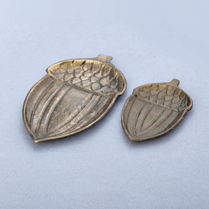 Juego de Platos Clásicos para Decoración del Hogar, 2 Platos de Metal Artesanales, Ecológicos, Aptos para Lavavajillas, Accesorios para Servir, Decoración de Mesa, Frutas - Product Image 1