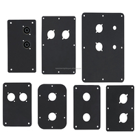 Métal haut-parleur boîte terminal jack plaque noir haut-parleur boîte accessoires haut-parleur de cabinet plaque de support boîte de jonction conseil