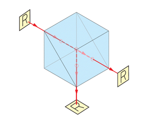 זכוכית אופטית 25 מ "מ 50r 50t-קוטבי קרן מפצל קובייה קרן מפזרים אפשרות זולה עבור טלוויזיה קטנה - Product Image 3