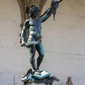 Chất Lượng Cao Cuộc Sống Kích Thước Bronze Perseus Bức Tượng Hy Lạp Thần Thoại Tay Khắc Hình Medusa Điêu Khắc