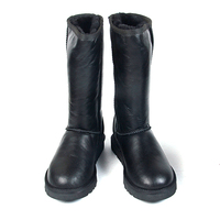 Bottes de neige d'hiver en cuir véritable pour homme, vente en gros directe d'usine