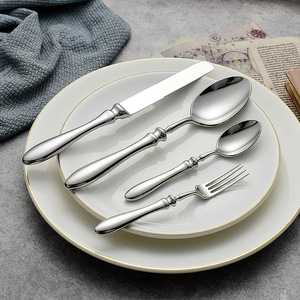 Duitse Retro 304 Roestvrijstalen Mes Vork Lepel Set Eenvoudige Westerse Stijl Spiegel Polish Herbruikbaar Voor Steak Dessert Vorken - Product Image 2